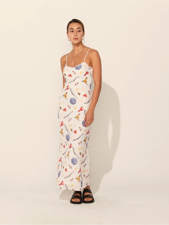 Mint Vanilla Dresses & Skirts - Mint Vanilla Maxi Dress in Seafood Print